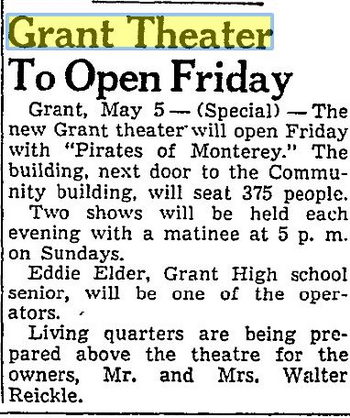 Grant Theater - May 5 1948 Opening